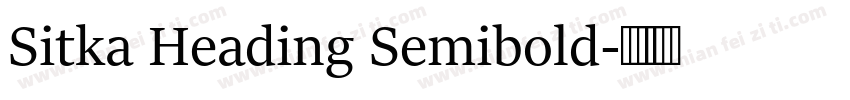 Sitka Heading Semibold字体转换
